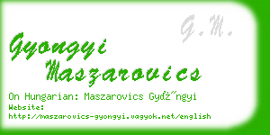 gyongyi maszarovics business card